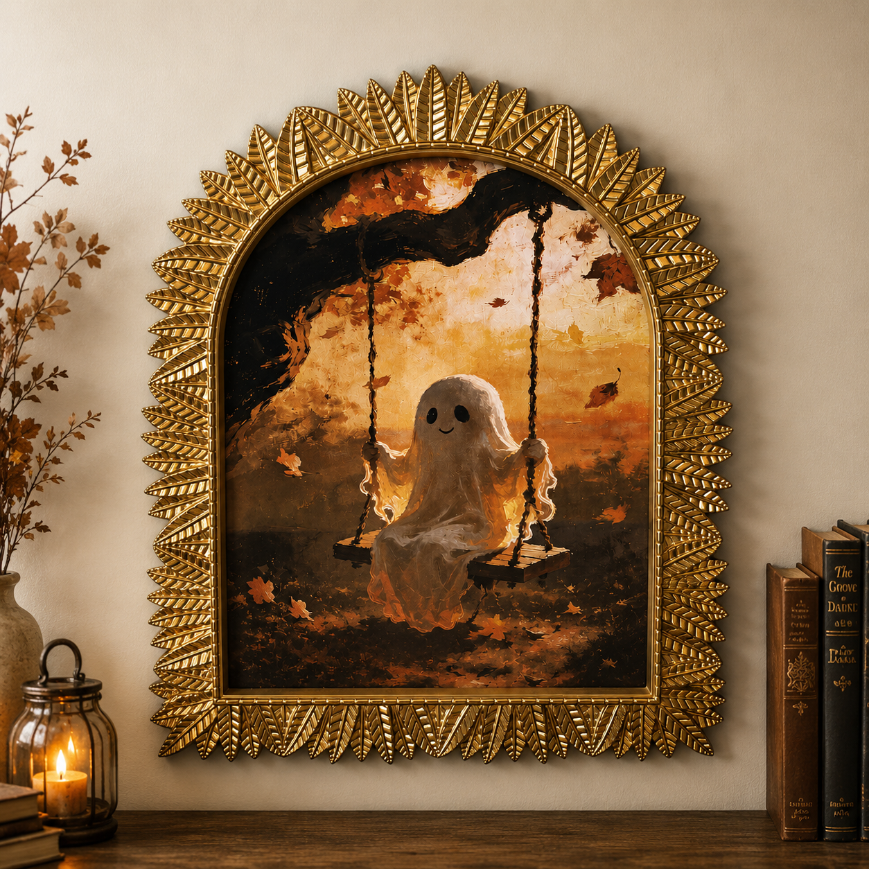 Ghost On A swing Picture Frame