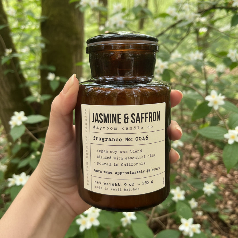 Jasmine & Saffron Apothecary Candle
