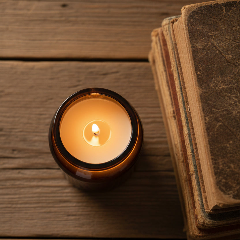 Amber Saffron Apothecary Candle