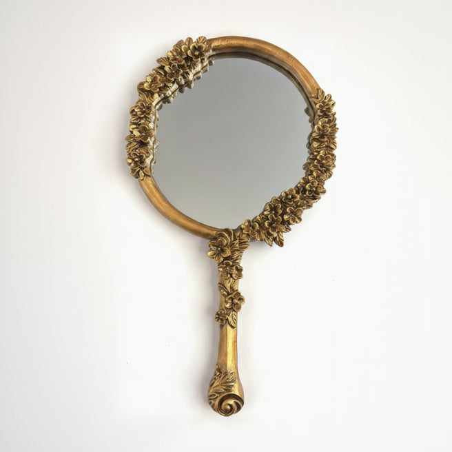 Ornate Gold Hand Mirror