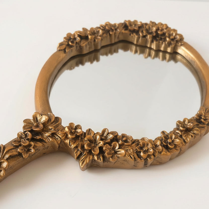 Ornate Gold Hand Mirror