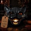 Gothic Black Cat Tealight Holder