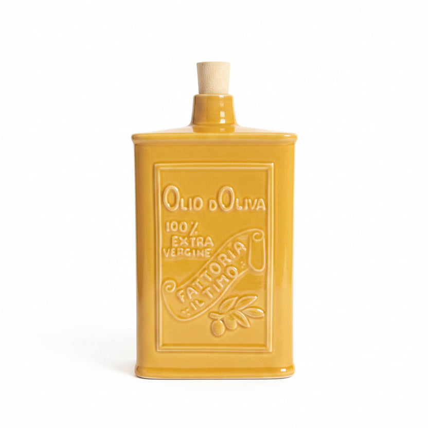 Rustic Ceramic Olive Oil Bottle