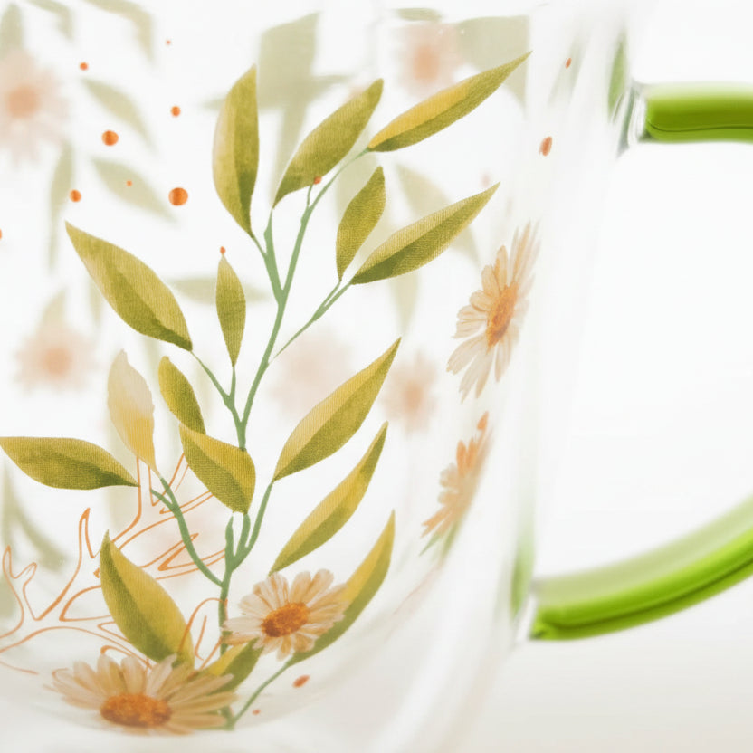 Botanical Double Wall Glass Mug