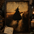 The Witch's Last Journey – Hand Embellished Canvas