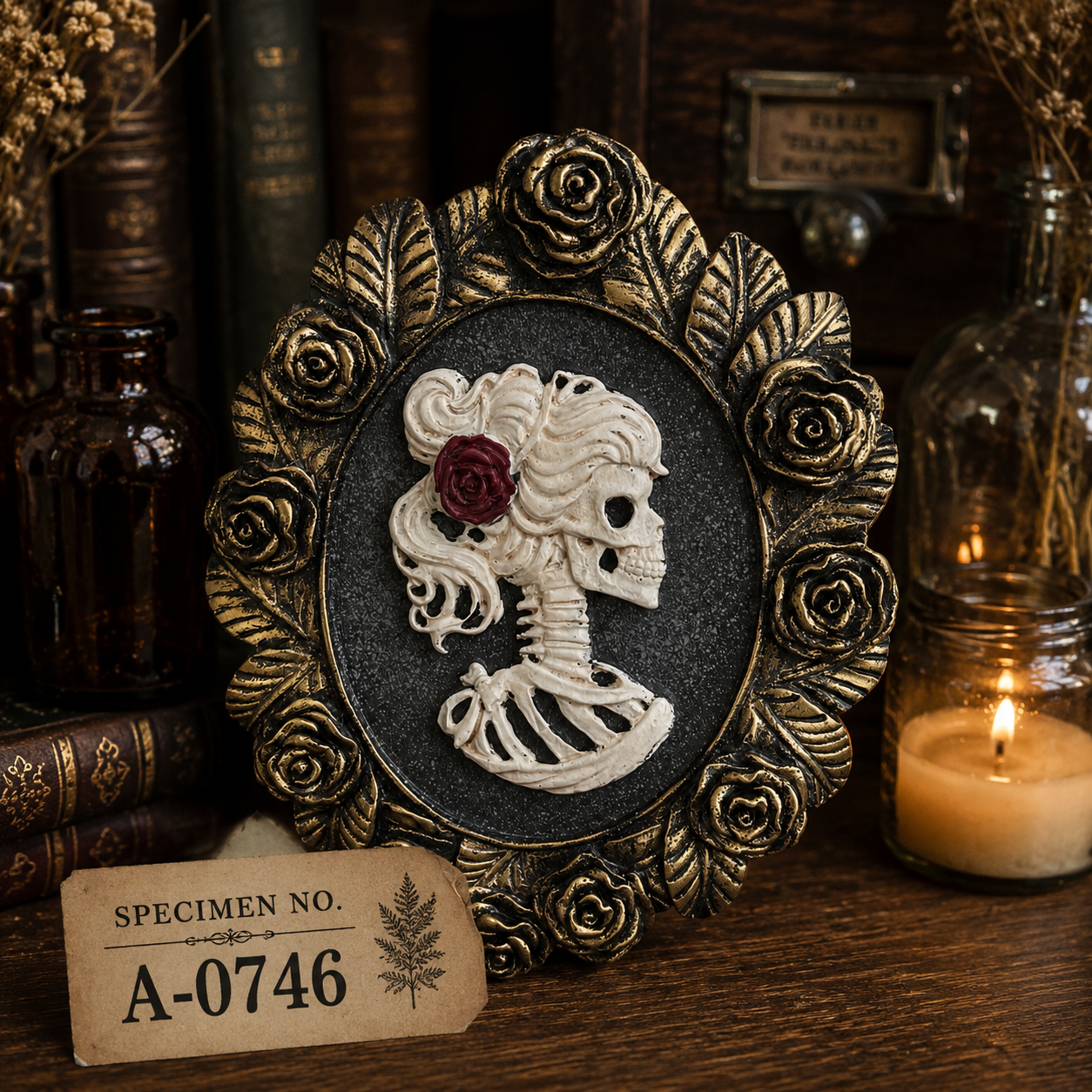 Skeleton Cameo Picture Frame