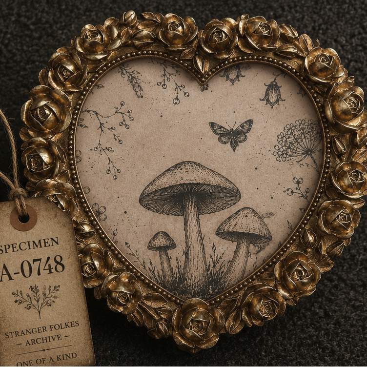 Woodland Mushroom & Butterfly Framed Artwork