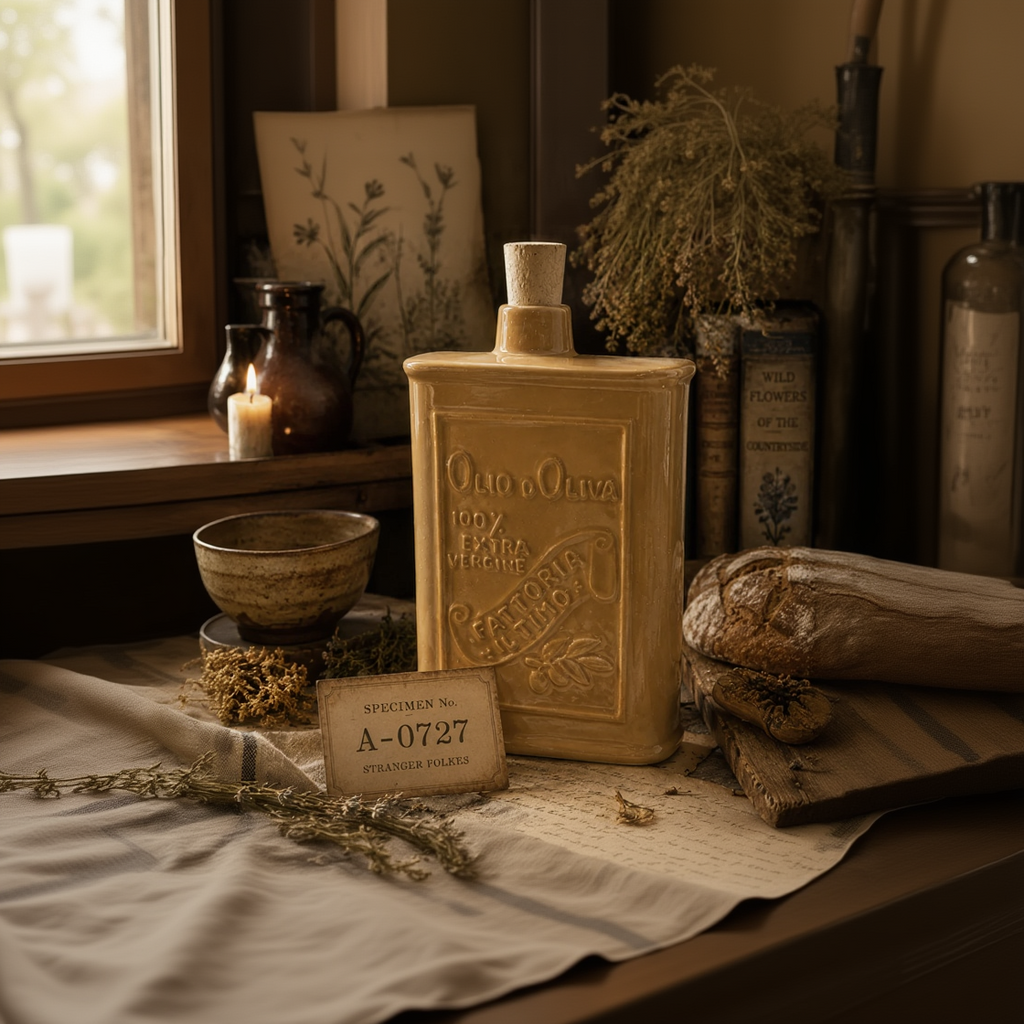 Rustic Ceramic Olive Oil Bottle