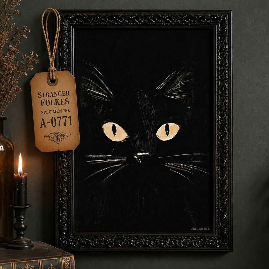 The Midnight Cat Wall Art