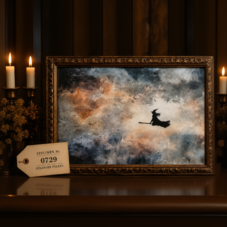 Witch in the Sky Framed Wall Art