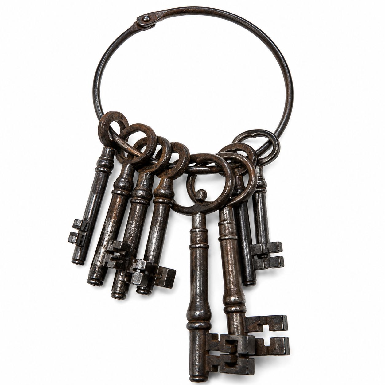 A Collection of Old Iron Skeleton Keys